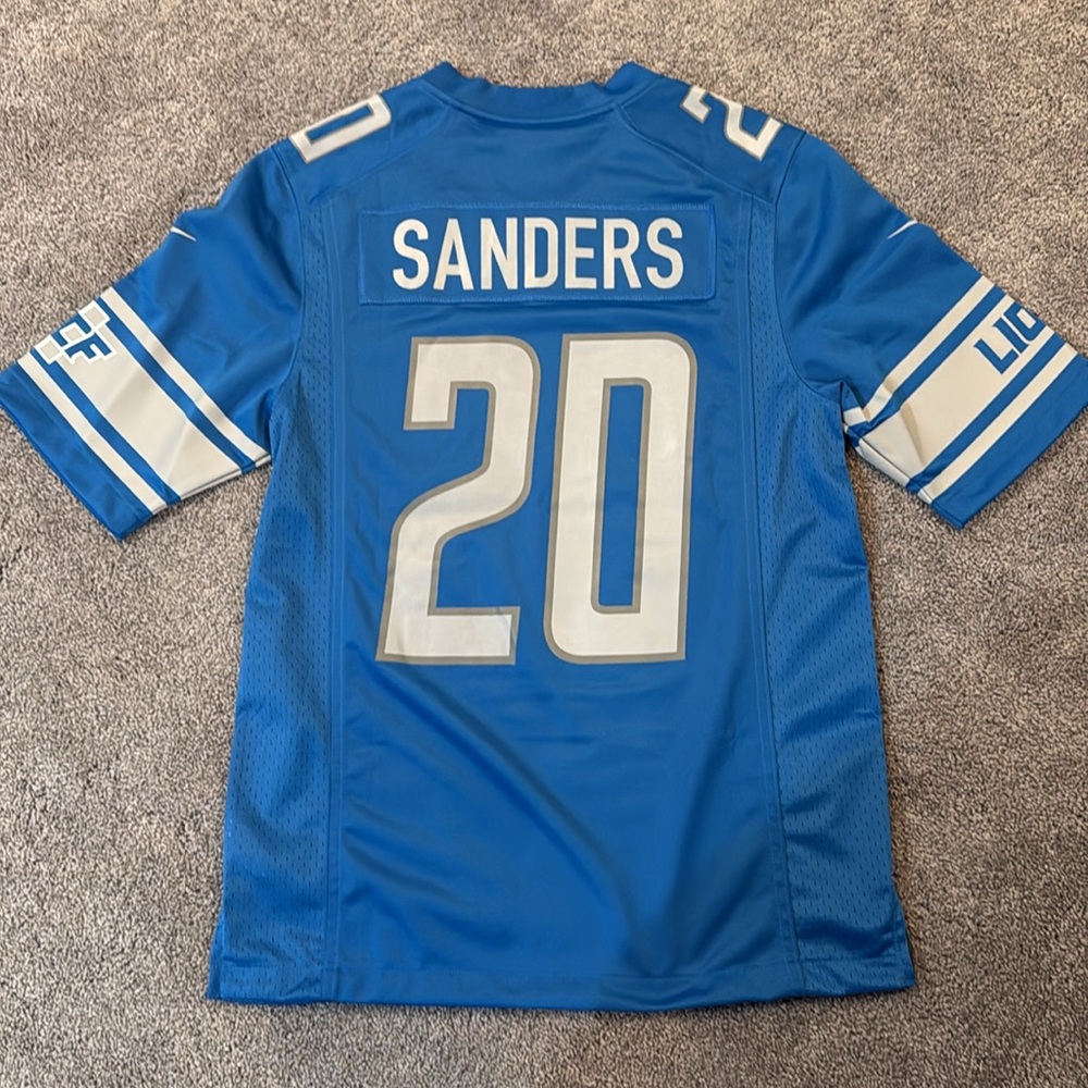 NFL Official - Detroit Lions Barry Sanders Nike Blue Game Retired Player Jersey. - Picture 6 of 6